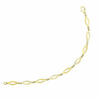 Thumbnail for 14k Yellow Gold Marquis and Tiny Ring Link Bracelet Bracelets Angelucci Jewelry   