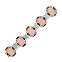 Thumbnail for 18k Yellow Gold & Sterling Silver Bracelet with Quartz,  Rhodolite,  & Diamonds Bracelets Angelucci Jewelry   