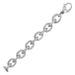 Oval Link Bracelet with Diagonal Texture in Sterling Silver Bracelets Angelucci Jewelry   