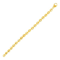 Thumbnail for Shiny Oval Link Bracelet in 14k Yellow Gold Bracelets Angelucci Jewelry   