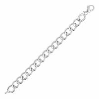 Thumbnail for Polished Twisted Oval Link Bracelet in Sterling Silver Bracelets Angelucci Jewelry   