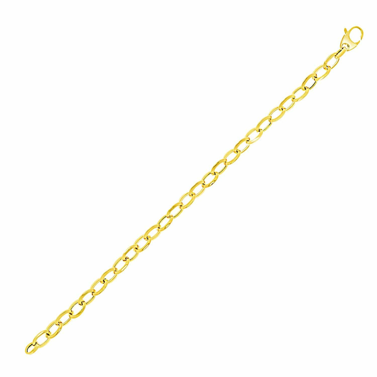 14k Yellow Gold Cable Chain Style Bracelet Bracelets Angelucci Jewelry   