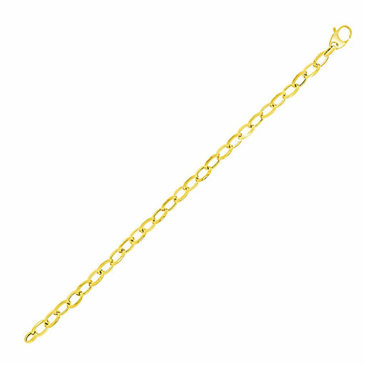 14k Yellow Gold Cable Chain Style Bracelet Bracelets Angelucci Jewelry   