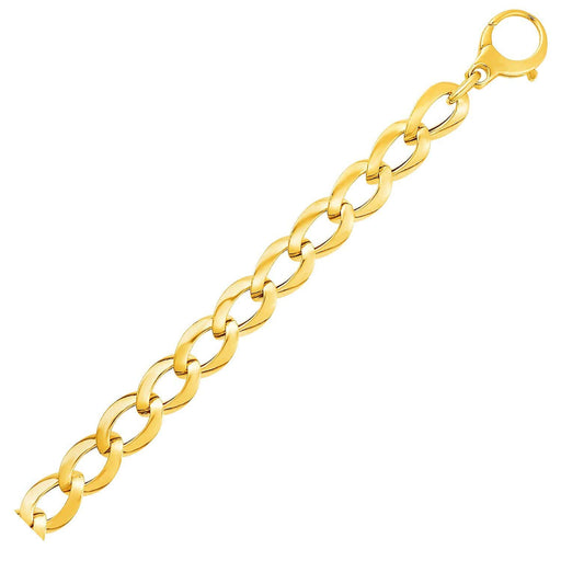 14k Yellow Gold Curb Style Bracelet Bracelets Angelucci Jewelry   