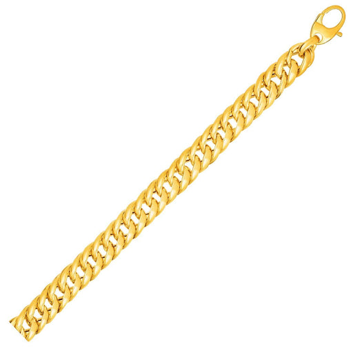 Cuban Link Bracelet in 14k Yellow Gold Bracelets Angelucci Jewelry   