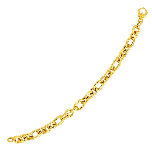 14k Yellow Gold Oval Link Bracelet Bracelets Angelucci Jewelry   
