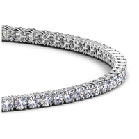 Thumbnail for 14k White Gold Round Diamond Tennis Bracelet (2 cttw) Bracelets Angelucci Jewelry   