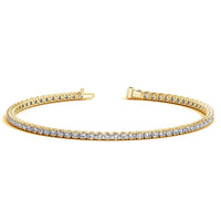 Thumbnail for 14k Yellow Gold Round Diamond Tennis Bracelet (2 cttw) Bracelets Angelucci Jewelry   