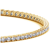 Thumbnail for 14k Yellow Gold Round Diamond Tennis Bracelet (2 cttw) Bracelets Angelucci Jewelry   