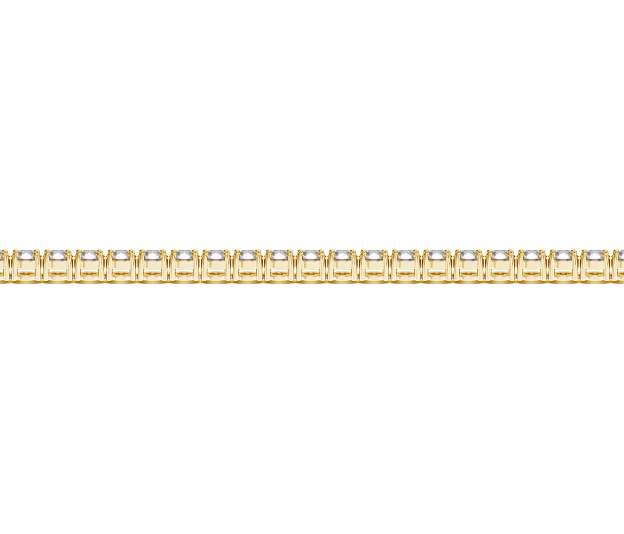 14k Yellow Gold Round Diamond Tennis Bracelet (4 cttw) Bracelets Angelucci Jewelry   