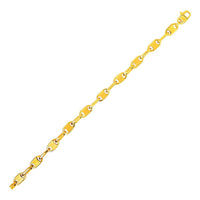 Thumbnail for Mens Polished Link Bracelet in 14k Yellow Gold Bracelets Angelucci Jewelry   