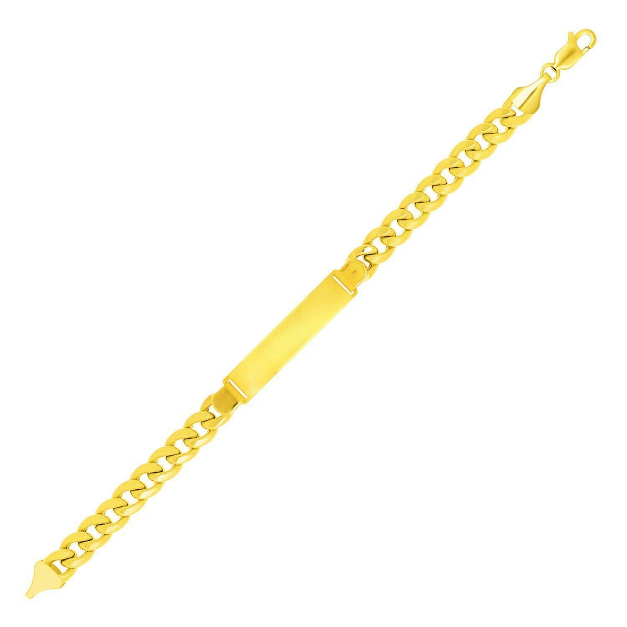 14k Yellow Gold Light Miami Cuban Chain Men's ID Bracelet Bracelets Angelucci Jewelry   