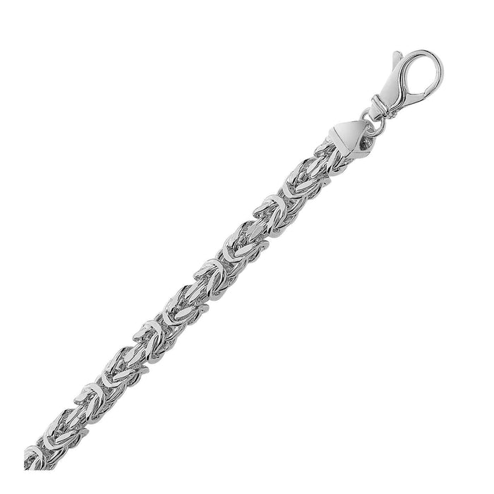 Sterling Silver Men's Bracelet in Miami Cuban Chain Style Bracelets Angelucci Jewelry   