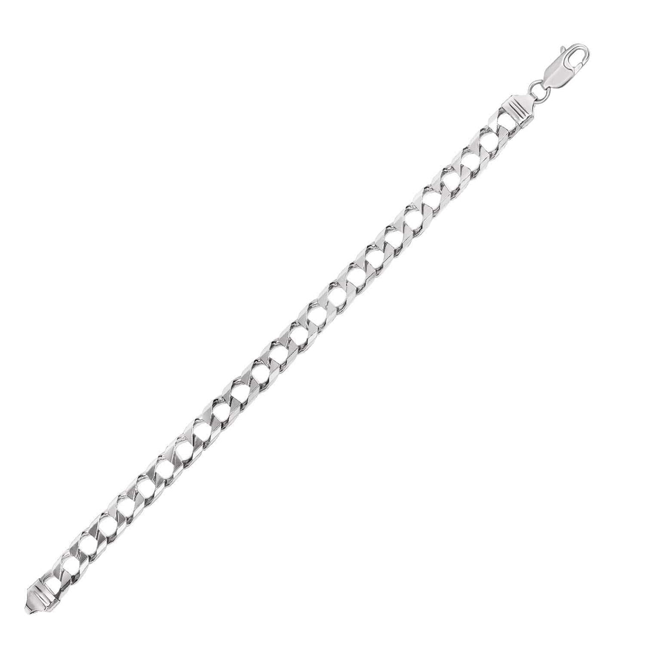 Sterling Silver Men's Bracelet in Cuban Curb Link Style Bracelets Angelucci Jewelry   