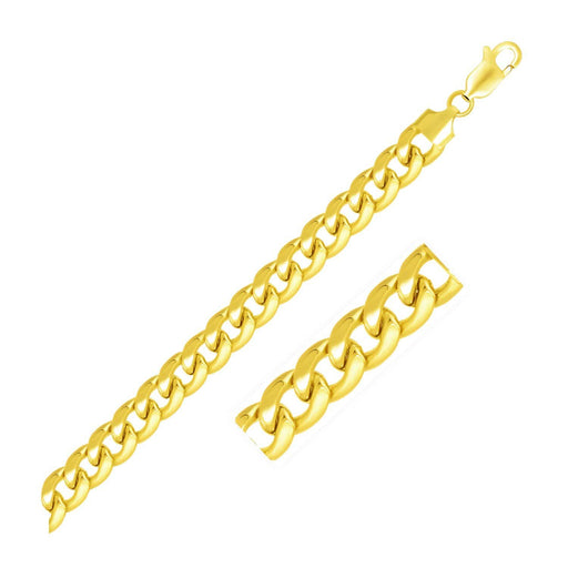 7.8mm 14k Yellow Gold Light Miami Cuban Bracelet Bracelets Angelucci Jewelry   