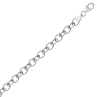 Thumbnail for Sterling Silver Rhodium Plated Fancy Charm Bracelet Bracelets Angelucci Jewelry   