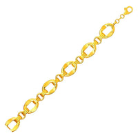 Thumbnail for Wide Oval Link Bracelet in 14k Yellow Gold Bracelets Angelucci Jewelry   