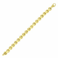 Thumbnail for 14k Yellow Gold Rolo Design Shiny Bracelet Bracelets Angelucci Jewelry   