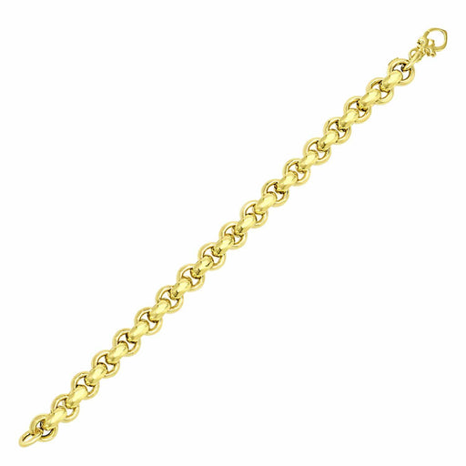 14k Yellow Gold Rolo Design Shiny Bracelet Bracelets Angelucci Jewelry   