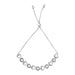 Adjustable Bracelet with Hearts and Diamonds in Sterling Silver Bracelets Angelucci Jewelry   