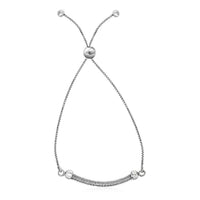 Thumbnail for Textured Adjustable Draw String Bracelet in Sterling Silver Bracelets Angelucci Jewelry   