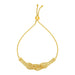 Textured Wavy Chain Motif Adjustable Bracelet in 14k Yellow Gold Bracelets Angelucci Jewelry   