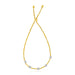 14k Two-Tone Gold Textured Round Bead Lariat Chain Bracelet Bracelets Angelucci Jewelry   