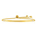 14k Yellow Gold Smooth Curved Bar Lariat Design Bracelet Bracelets Angelucci Jewelry   
