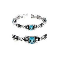 Thumbnail for Aqua Cubic Zirconia Ball Bracelet Bracelets JGI   