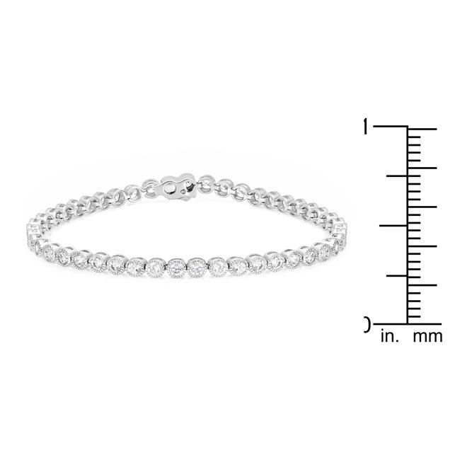 Bezel Cubic Zirconia Tennis Bracelet Bracelets JGI   