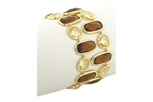 Brown Topaz and Yellow Cubic Zirconia Fashionista Bracelet Bracelets JGI   