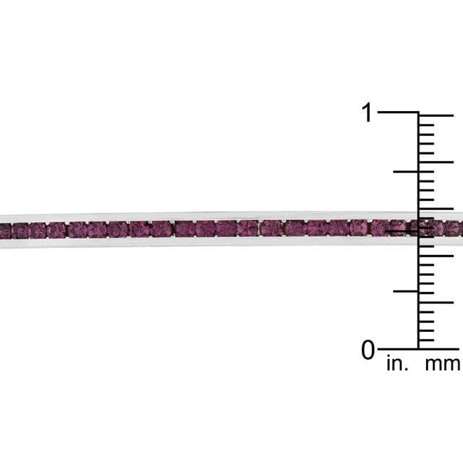 Channel-Set Amethyst Purple Cubic Zirconia Cuff Bracelets JGI   