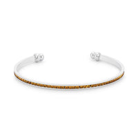 Thumbnail for Channel-Set Canary Cubic Zirconia Cuff Bracelets JGI   