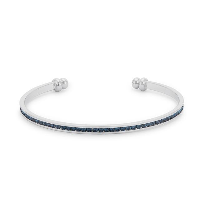 Channel-Set Montana Blue Cubic Zirconia Cuff Bracelets JGI   