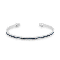 Thumbnail for Channel-Set Montana Blue Cubic Zirconia Cuff Bracelets JGI   