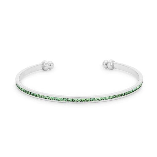 Channel-Set Peridot Green Cubic Zirconia Cuff Bracelets JGI   
