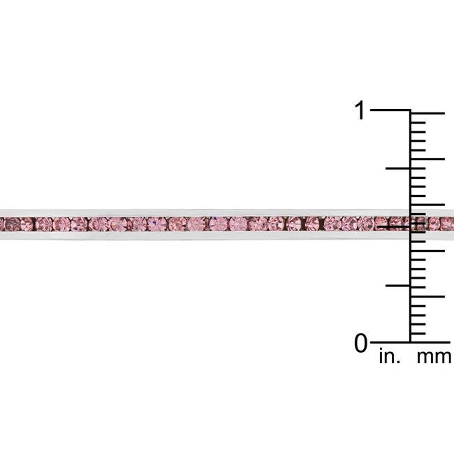 Channel-Set Pink Cubic Zirconia Cuff Bracelets JGI   
