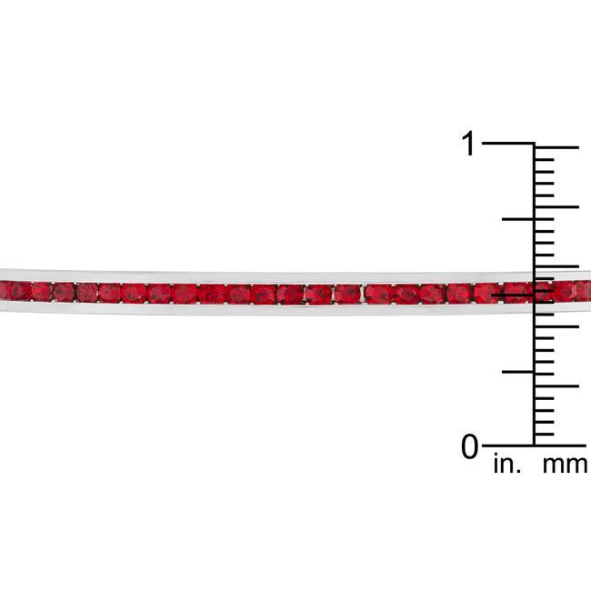 Channel-Set Ruby Red Cubic Zirconia Cuff Bracelets JGI   