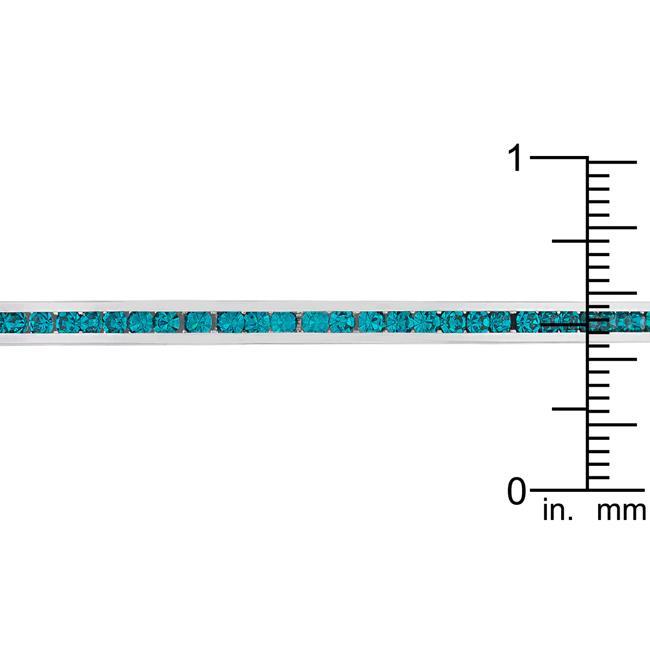 Channel-Set Turquoise Cubic Zirconia Cuff Bracelets JGI   