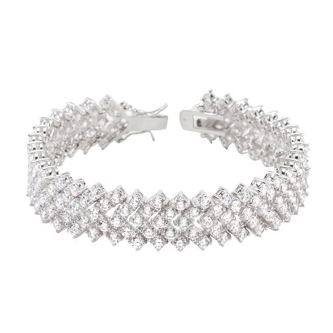 Chevron Cubic Zirconia Tennis Bracelet Bracelets JGI   