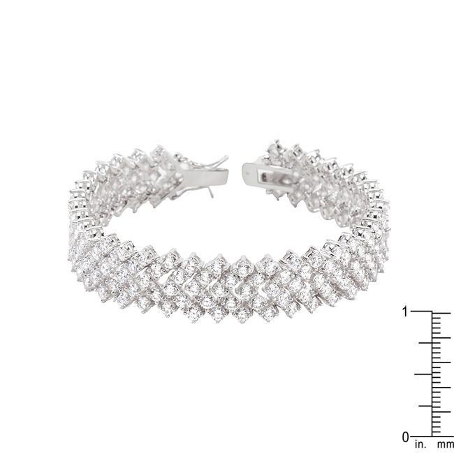 Chevron Cubic Zirconia Tennis Bracelet Bracelets JGI   