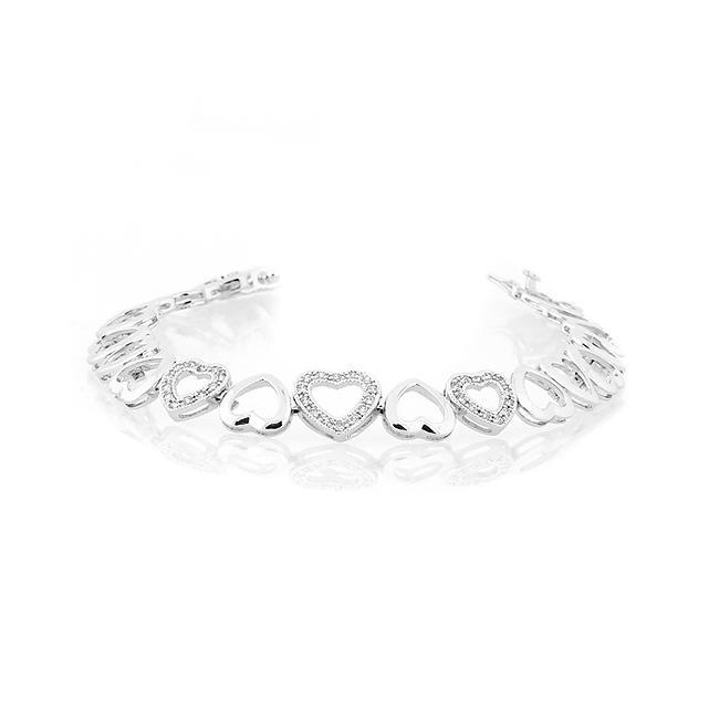 Multi-Heart Cubic Zirconia Bracelet Bracelets JGI   
