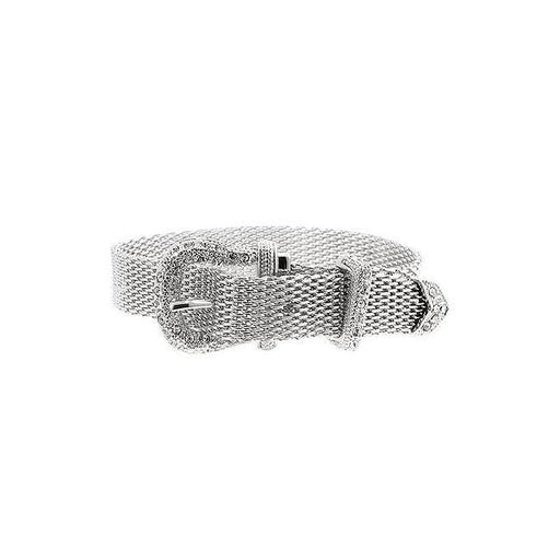 Silvertone Finish Buckle Bracelet Bracelets JGI   