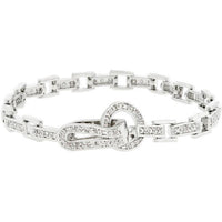 Thumbnail for Silvertone Finish Horseshoe Bracelet Bracelets JGI   