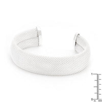 Thumbnail for Silvertone Wide Mesh Cuff Bracelets JGI   
