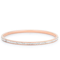 Thumbnail for Simple Rose Gold Finish Crystal Bangle Bracelets JGI   