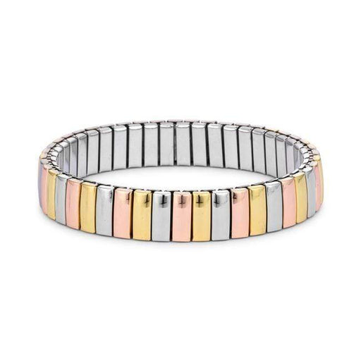 Tri-tone Stainless Steel Stretch Bracelet Bracelets JGI   