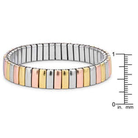 Thumbnail for Tri-tone Stainless Steel Stretch Bracelet Bracelets JGI   