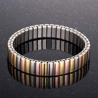Thumbnail for Tri-tone Stainless Steel Stretch Bracelet Bracelets JGI   