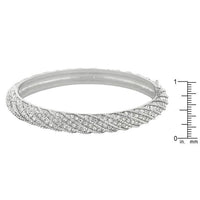 Thumbnail for Twisting Clear Crystal Bangle Bracelet Bracelets JGI   